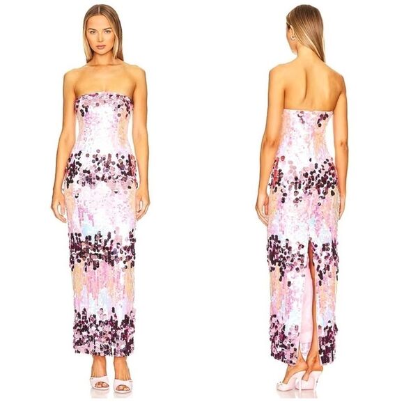 NEW Revolve Majorelle Yasmina Gown Iridescent Multi Sequins XL - Picture 9 of 9